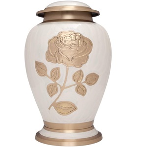 Estilo europeo Cenizas para adultos Urnas de cremación de metal Suministros funerarios de tamaño estándar de la India Fabricante y proveedor - Product Image 2