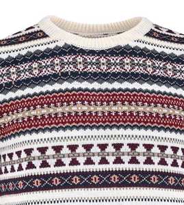 Pull tricoté d'hiver pour homme à motifs multicolores, col rond, mode chaude - Product Image 2