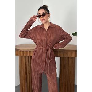 Costume en velours côtelé marron - Café - Product Image 3