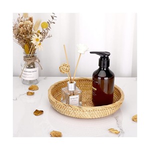 Cuenco redondo de mimbre tejido hecho a mano decoración de presentación de comida natural productos vietnamitas al por mayor ecológicos - Product Image 5