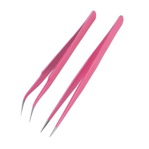 Meilleur revêtement antidérapant en acier inoxydable durable Pince à épiler pour l'isolation des cils Pointe pointue Extensions de cils Outil pour débutants - Product Image 4