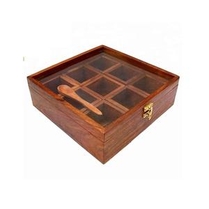 Boîte à épices décorative en bois pour le comptoir de cuisine, ajoutant un look naturel et chaleureux tout en gardant les épices fraîches - Product Image 6