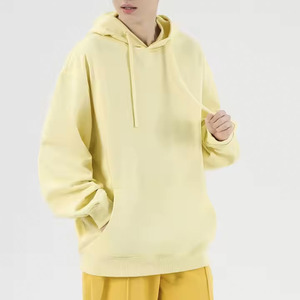 Sweat-shirts en coton 350g personnalisables en gros avec capuche sweat à capuche de couleur unie Streetwear poids lourd de luxe unisexe - Product Image 2