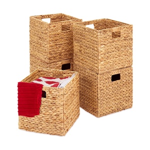 Cesta de almacenamiento tejida de artesanía vietnamita, canasta de almacenamiento de decoración, canasta plegable de agua Jumbo vietnamita - Product Image 6