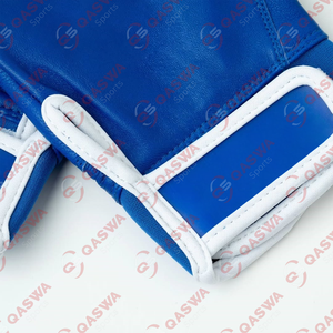 Gants de frappe de baseball professionnels personnalisables en cuir de protection des mains en bleu royal et orange fusion prix de gros - Product Image 4