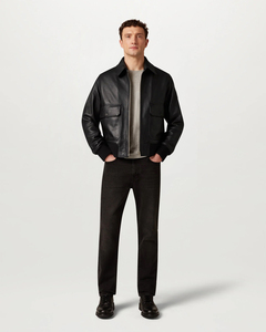 Chaqueta de Cuero Personalizada para Hombre, Chaqueta de Moda de Cuero Vacuno Genuino, Ropa de Invierno Premium, Proveedor Mayorista de Marca Privada - Product Image 5