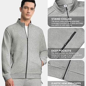 Nouveau modèle de veste de course pour homme de couleur unie veste de course pour homme streetwear veste de course pour homme - Product Image 4