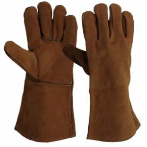 Guantes DE SEGURIDAD DE CUERO dividido de piel de vaca de calidad superior Abrasión de alto rendimiento Resistente al calor para la construcción Guante contra incendios - Product Image 2