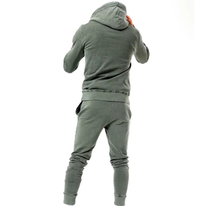 Chándal de alta calidad 2025 para hombre, conjuntos lavados con ácido de algodón 100%, ropa deportiva, conjuntos para correr, chándal ligero - Product Image 2