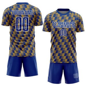 Conjunto de Uniforme de Fútbol Personalizado OEM, Impresión Digital por Sublimación, Camiseta de Fútbol Azul Real, Secado Rápido, Transpirable, para Entrenamiento de Equipos Masculinos - Product Image 6