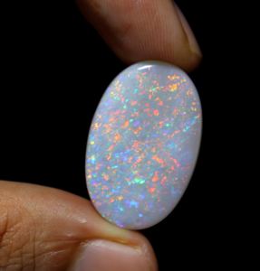 Natural Australian Coober Pedy <b>Opal</b> Oval Cut Cabochon Loose Gemstone Jewelry Making Stone 30X19X6MM - Product Image 3