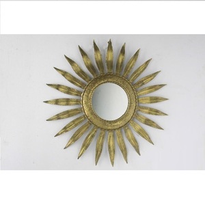 Well Selling Iron <b>Mirror</b> Art <b>Irregular</b> Circular Living Room Metal Frame Wall <b>Mirror</b> Decor Christmas Vintage Luxury Space Casual - Product Image 1