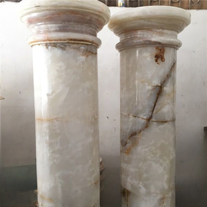 เสาหินอ่อนสีขาวสำหรับแกะสลักด้วยมือเสาเสาหินโอนิกซ์เสาหินอ่อนสีขาวทรงกลม - Product Image 5