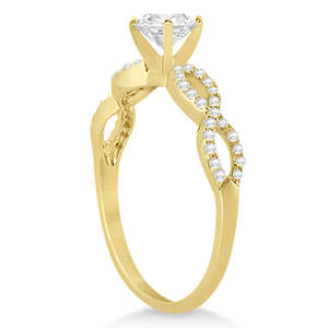 1.13ct Infinity Cushion-Cut Diamond Bridal Ring <b>Set</b> in 14k Yellow Gold <b>Fine</b> <b>Jewelry</b> <b>Sets</b> - Product Image 5