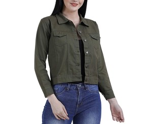 Chaqueta vaquera de tendencia superior para mujer, hecha a medida, ligera, fácil de usar, transpirable, cómoda, chaqueta vaquera con material duradero - Product Image 1