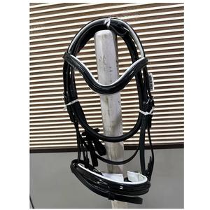 Bride rembourrée souple pour cheval équestre de qualité supérieure avec logo personnalisé et taille A en cuir verni Fabricant de gros indien - Product Image 1