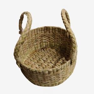 Seagrass Water Hyacinth Storage <b>Baskets</b> Box with Lid Woven Laundry Container Handicraft Rattan Hyacinth Picnic Fruits <b>Baskets</b> - Product Image 5