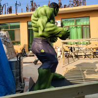 Statue en carton importée Marvels, personnage de film en papier stéréoscopique 3D, Hulk de dessin animé populaire, 2 mètres, proportion égale