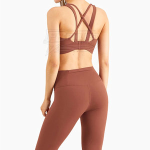 Mujeres& # Conjunto de Yoga de 2 Piezas, Spandex/Poliéster, Transpirable, Cintura Elástica, Sin Mangas, Ropa Deportiva de Alta Calidad, Personalizable - Product Image 6