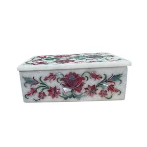 Caja Decorativa de Mármol con Incrustaciones de Latón Hecha a Mano, Organizador de Joyas, Tamaño y Color Personalizables para Regalos Corporativos y de Boda - Product Image 3