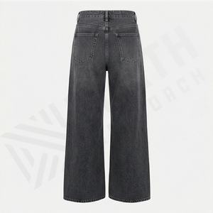 Jeans de Mezclilla para Mujer de Alta Calidad, Color Personalizado, Casuales, Transpirables, de Secado Rápido, Elegantes, Rectos, con Estampado de Leopardo - Product Image 2