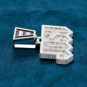 Premium Moissanite Diamant Clouté Véritable Or Blanc Josh Hip Hop Pendentifs Offre Spéciale Rue Rappeurs Mode Main leb cultivé Argent - Product Image 3