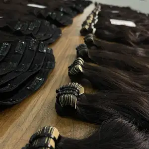 100% bande de cheveux bruts en extension bande normale sans couture dans l'extension de cheveux très lisse soyeux du fournisseur de cheveux vietnamien en gros