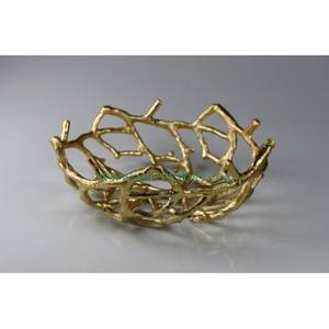 Décoration de table en aluminium plaqué or Bols à fruits Qualité de luxe Accessoires de cuisine pour la maison Aspect unique Bols à fruits indiens - Product Image 1