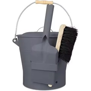 Cubo de hielo de metal galvanizado gris con cuchara para bodas, hogar, hoteles, restaurantes, fiestas - Product Image 1