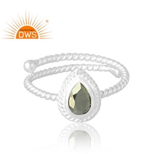 <b>Indian</b> Handcrafted 925 Sterling Silver Natural Pyrite Gemstone <b>Ring</b> Custom Jewelry For Women Gift For Her - Product Image 3