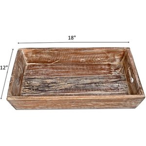 Venta caliente respetuoso con el medio ambiente de madera de acacia bandeja para servir desayuno estilo moderno al por mayor plato organizador de madera marrón para servir comida - Product Image 1