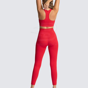 Leggings soutien-gorge avec vente en gros Yoga ensemble femmes grande taille 2 pièces vêtements de sport à la mode Fitness Gym entraînement porter haut bout à bout - Product Image 3