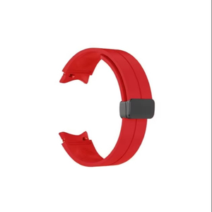 GL001 Red Unisex Galaxy Durable Breathable Sport <b>Watch</b> Band Adjustable Waterproof Silicone 20-22 Stainless Steel Magnetic Buckle - Product Image 1