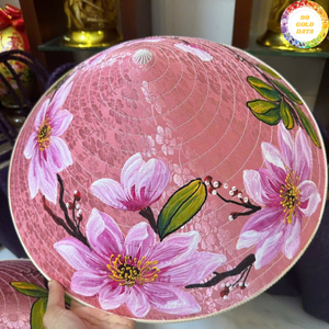 หมวกทรงกรวยจากเวียดนามแท้ผลิตด้วยใบปาล์มธรรมชาติสำหรับการป้องกันกลางแจ้งและตกแต่งฉากทางวัฒนธรรม - Product Image 6