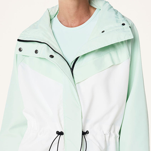 Classique élégant fermeture éclair femmes réglable coupe-vent veste Style urbain poids lourd confort Sportywear coupe-vent veste - Product Image 3