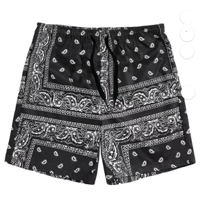 Shorts en maille polyester pour homme, coupe courte, entrejambe de 5 pouces, poches, imprimé paisley, sublimation, design personnalisé, grande taille, impression à la demande - Product Image 4