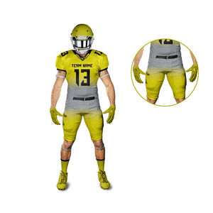 Conjunto de uniforme de fútbol americano personalizable para hombre, camiseta estampada transpirable, número de nombre personalizado, incluye camiseta de fútbol - Product Image 6