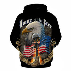 Pull à capuche pour hommes imprimé personnalisé de haute qualité Design 3D 100% Polyester pour l'hiver bas quantité minimale de commande - Product Image 3