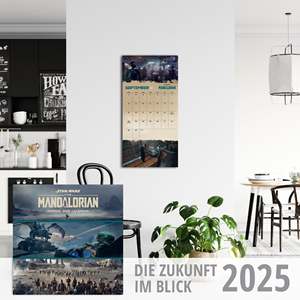 ปฏิทินแมนดาโลเรียนดีไซน์ทันสมัยปี 2025 พร้อมโปสเตอร์ขนาดเล็กสำหรับติดผนัง - Product Image 1