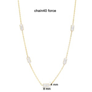 Collar con Colgante de Piedra Baguette de Diseño Rectangular para Mujer, Hecho a Mano en Turquía, Joyería de Plata de Ley 925 al por Mayor - Product Image 3