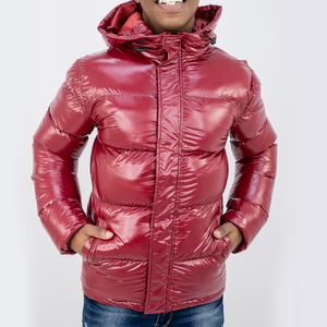Venta caliente negro unisex invierno algodón acolchado zip up puffer chaqueta al aire libre streetwear burbuja puffer chaqueta para los hombres - Product Image 4