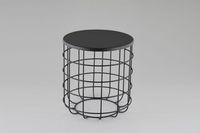 AK laiton fait à la main métal fil rond Table basse noir fini haut verre Design attrayant pour meubles d'hôtel/meubles de maison
