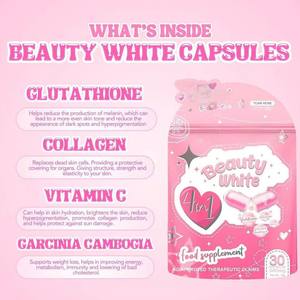 Beleza Branco 4-em 1 Colágeno Glutationa Vitamina C <span class=keywords><strong>Softgel</strong></span> Cápsulas Radiância <span class=keywords><strong>e</strong></span> Clareamento da Pele para Adultos - Product Image 2