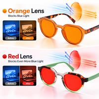 Lunettes anti-lumière bleue pour le sommeil avec verres rouge-orange, lunettes personnalisées pour la routine nocturne, fournisseur OEM ODM