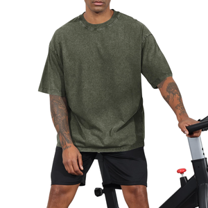 T-shirt vintage à logo personnalisé pour hommes, T-shirt blanc délavé à l'acide de grande taille pour les chemises audacieuses de style streatwear urbain pour hommes - Product Image 6