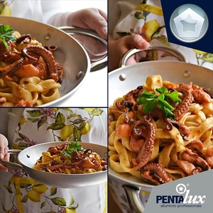 Padella professionale in acciaio inossidabile da 28 cm con manici per attrezzature da cucina commerciali - Product Image 2