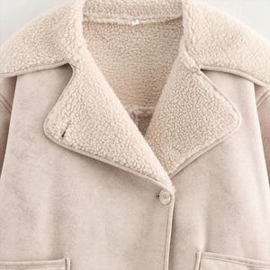 Femmes mode à manches longues veste manteau hiver nouveau produit Double face col lâche décontracté respirant Nylon fermeture éclair automne - Product Image 4