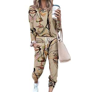 ชุดวอร์ม2ชิ้นมีฮู้ดผ้ากำมะหยี่สีพื้นสำหรับผู้หญิงชุดวิ่งแนว100% ผ้าฝ้ายป้องกันไฟฟ้าสถิตย์สำหรับฤดูใบไม้ผลิ - Product Image 2