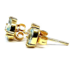 Tradicional plata esterlina 925 hecho a mano fiesta desgaste aguamarina piedras preciosas mujeres desgaste tachuelas pendiente conjunto - Product Image 1