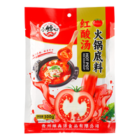 Base de soupe de fruits de mer professionnelle : Démarreur rouge et acidulé |   Bouillon de tomates et de piments épicés |   Pâte à fondue du Guizhou prête à l'emploi pour les restaurants